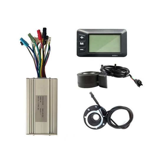 Kit Contrôleur GD01 Pour Vélo Électrique - Compatible Moteurs 24V/36V/48V 250W-350W - Fonction Auto-apprentissage - 12