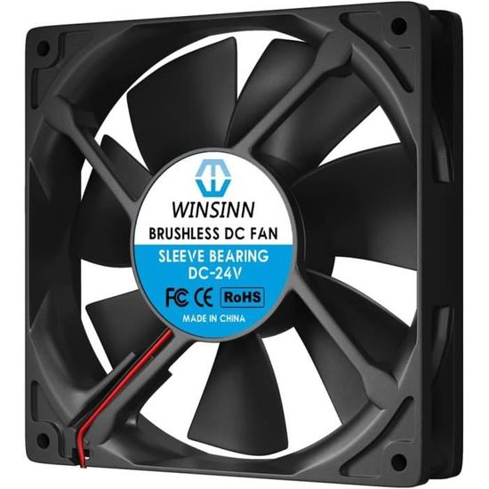 Ventilateur De Refroidissement DC 24V 70x70x15mm Avec Grille Métallique - Uxcell - Pour Ordinateur/équipement