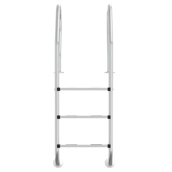 Échelle De Bain Pliable 4 Marches Acier Inoxydable - Charge 150 Kg, Antidérapante, Pour Piscine Et Bateau