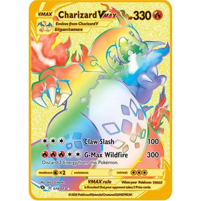 Pokemon Cards Cartes métalliques 1ère édition Charizard Pikachu VMAX GX Anime Battle Jeu Carte Collection Kids Cadeaux Jouets P[151]