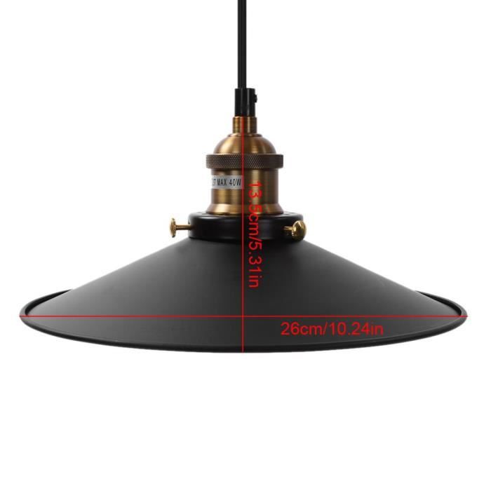 Vintage industriel plafond suspension abat-jour en métal abat-jour suspendu appareils d'éclairage décor-GUA