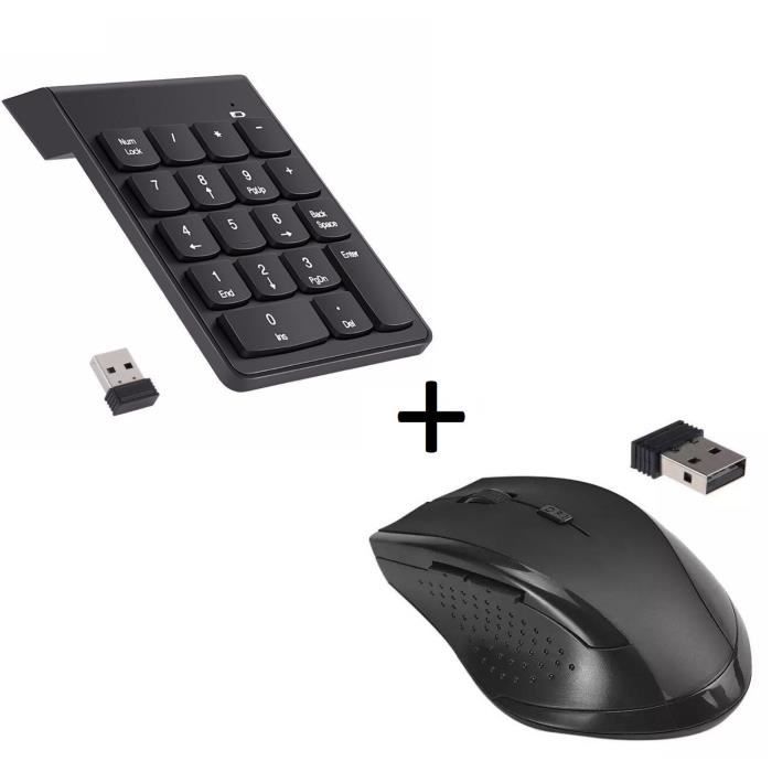 Pack Accessoires Peripherique pour MAC Mini (Souris Sans Fil Capteur Optique + Pave numerique Sans fil 18 Touches)