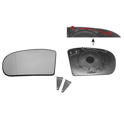 Miroir gauche Mercedes E W211 2002-2006 (pour retroviseur OE)
