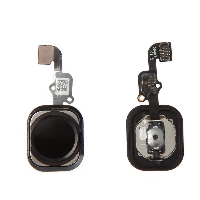 BOUTON HOME + NAPPE GRIS SIDERAL NOIR POUR IPHONE 6S ET 6S PLUS