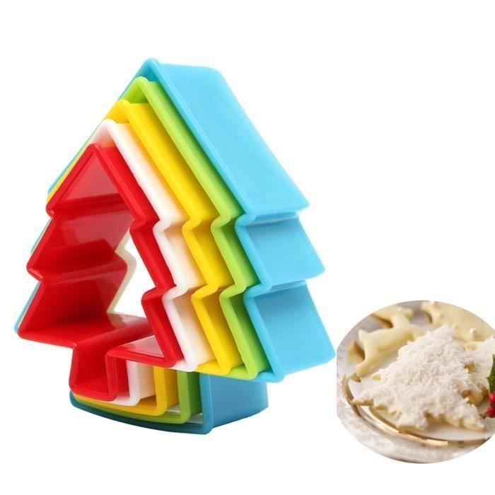 5-6pcs Moule Emporte Pièce Pâtisserie Découpe Gâteau Cookie Pâte Biscuit Cuisine Arbre de Noël(5pcs) Ve33675