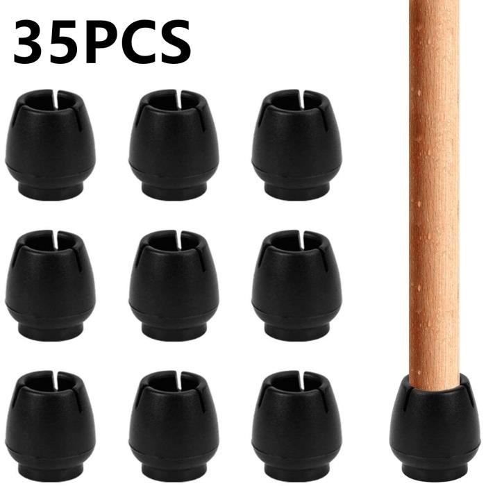 Chaise Casquettes Pieds,35Pcs,Silicone Chaise Pieds Protecteur Carrés, Rond Couvre-pieds de Meubles,Tampons Silicone Rond,Protecteur