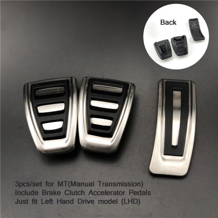 Pièces Auto,Plaque de pédale, accessoires de voiture pour Audi A4 A5 A6 S6 A7 Q5 B6 B7 B8 C5 C6, accélérateur Macan - Type MT 3pcs