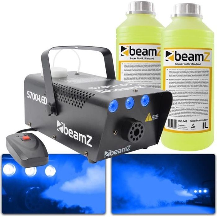Beamz S700 machine à brouillard effet glace avec 2L de liquide