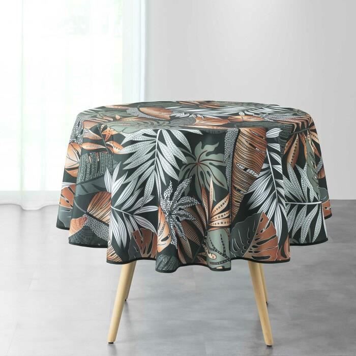 NAPPE RONDE (0) 180 CM POLYESTER IMPRIME ALIANOR KAKI
