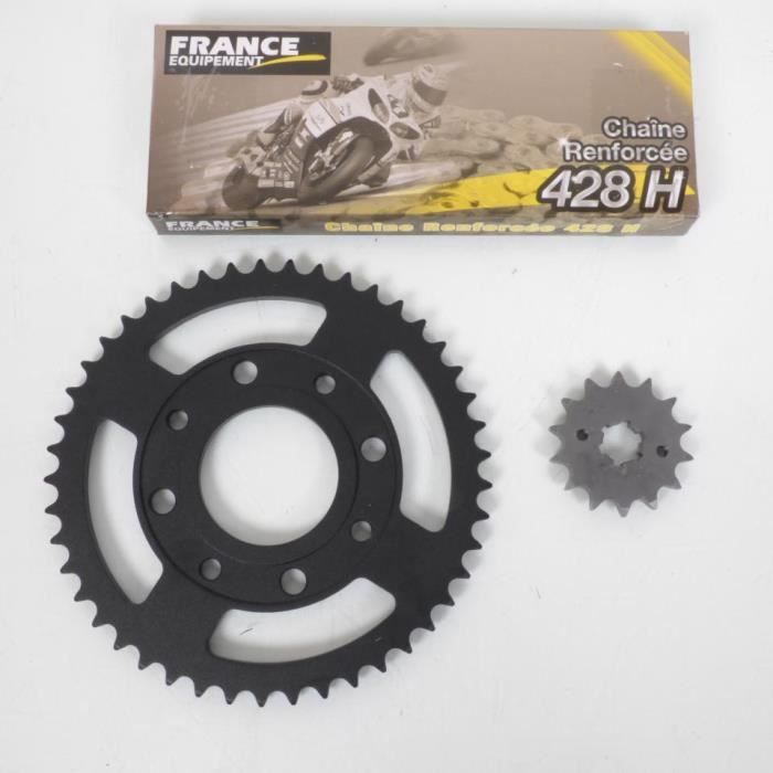 Kit chaîne France Equipement moto Daelim 125 Daystar 2008 à 2012 45x14x428H Neuf