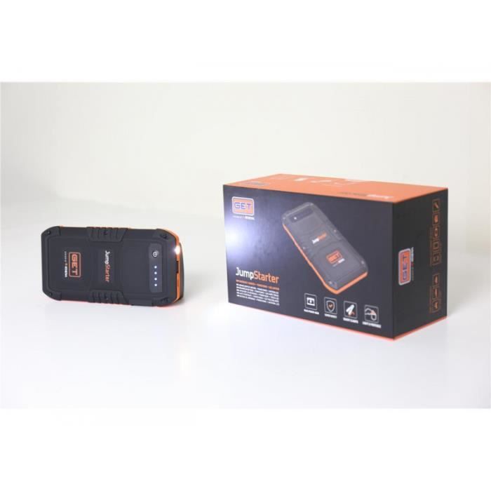 GET - Mini Booster De Démarrage Jumpstarter + Led & Batterie Moto