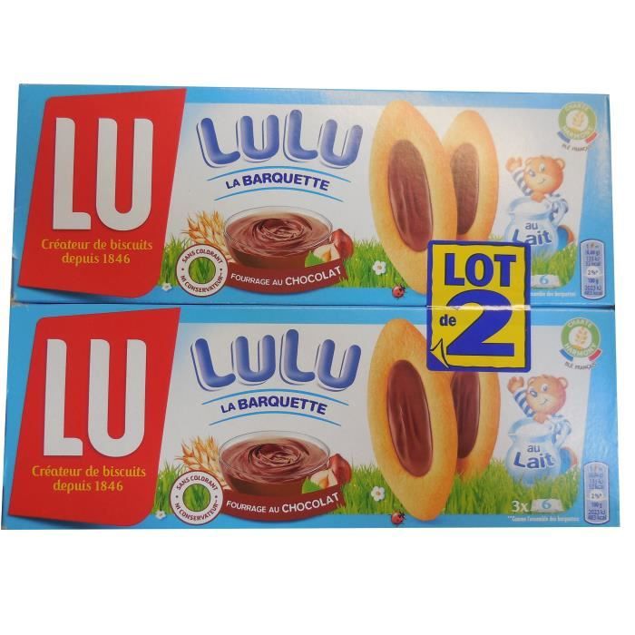 LULU La Barquette fourrage au Chocolat 2x120g