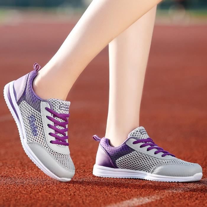 Baskets respirantes en mesh pour femmes Violet likaiyehio