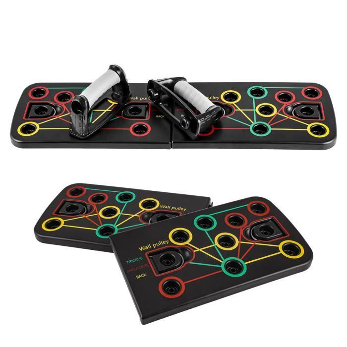 OneTwoFit Musculation Push Up Board avec Poignée, Pliable Planche de Multifonction et Appareil de abdominaux OT191