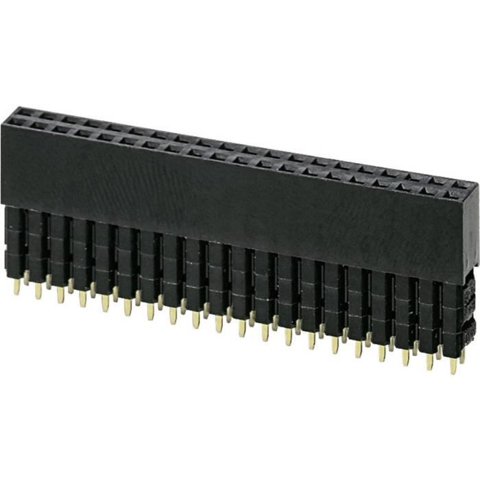 Barrette à bornes Raspberry Pi® Phoenix Contact PSTD 0,65X0,65-40-2,54 noir 1 pc(s)