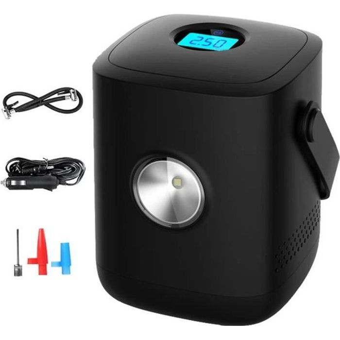 Gonfleur de pneu électrique de compresseur d'air de pompe à air de voiture avec la lumière LED d'affichage numérique