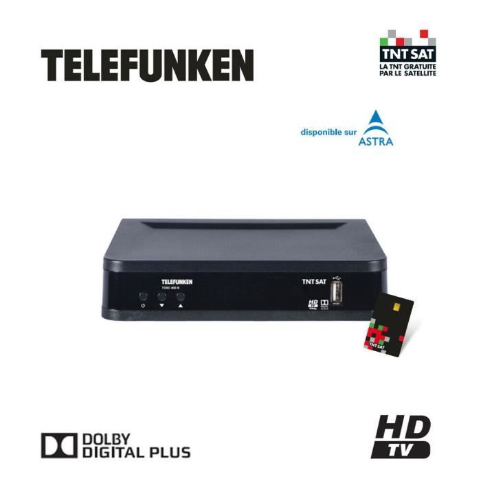 TELEFUNKEN TDSC 400 B DÉCODEUR SATELLITE TNTSAT HD (VENDU AVEC CARTE TNTSAT)