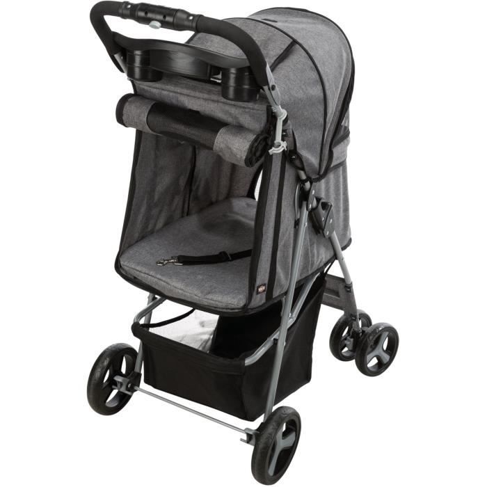 TRIXIE Poussette pliable pour animaux de compagnie Gris