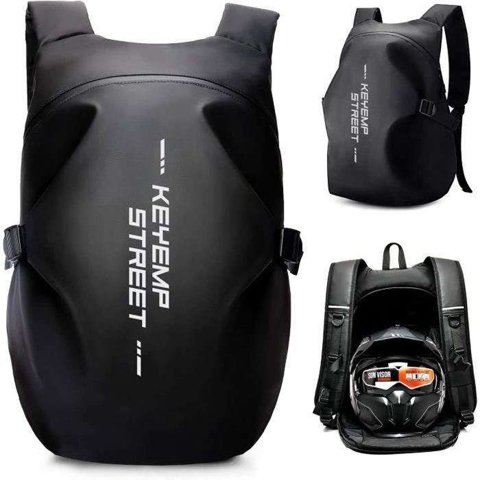 Sac à Dos Moto Seibertron 37L Noir - Étanche 900D - Ceinture Ventrale Et Poitrine Réglable - Design MOLLE