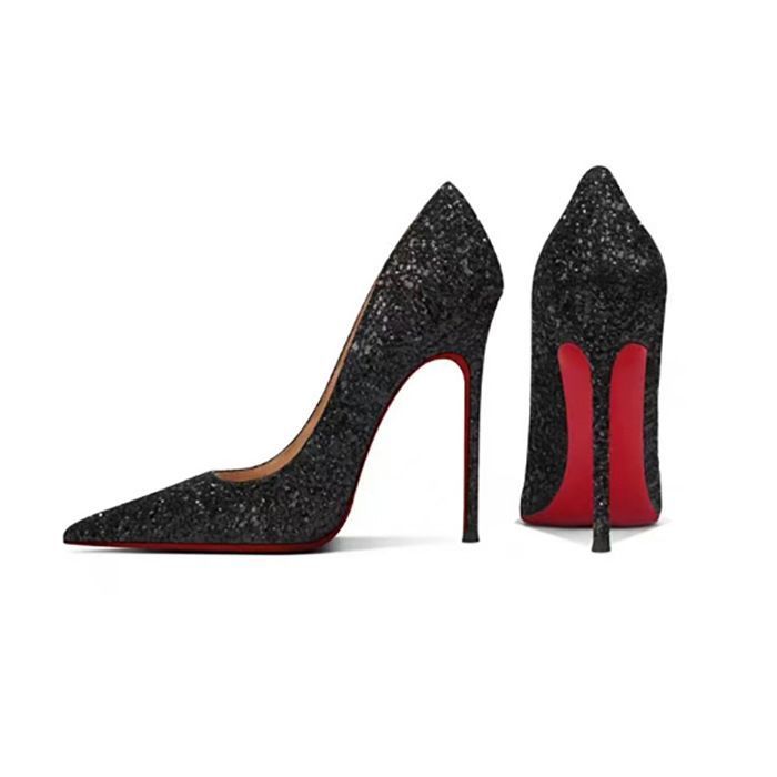 Escarpins Talons Hauts 12 Cm Pour Femme - Noir | Bout Pointu, Cuir Verni | Look Sexy Et élégant