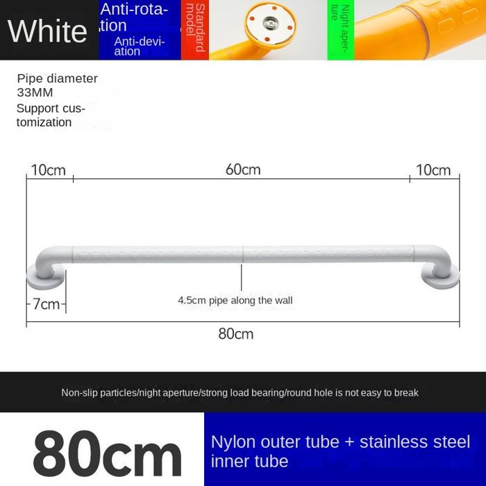 Main Courante En Noyer - Poignée En Bois De Noyer - Support Droit En Acier Inoxydable - Longueur 30-500 Cm En Une Seule Pièce - Longueur Par Exemple