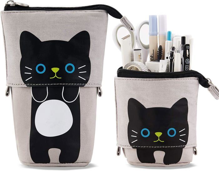 Trousse à Crayons Mamowla Grande Capacité - Organisateur Papeterie Souple - Pour École, Bureau, Voyage - Noir