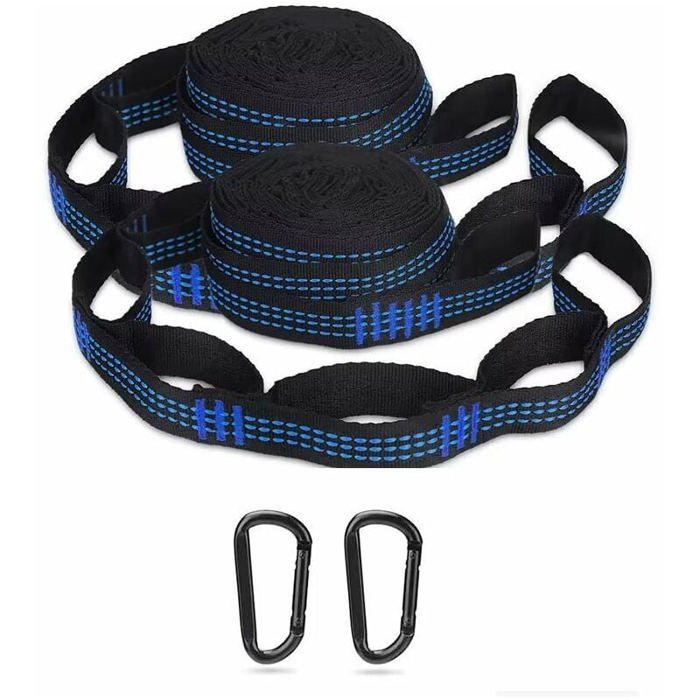 Set De Cordes Tactiques Avec Mousquetons - 2 Cordes Elastiques Spirale, Robuste Pour Plein Air, Camping, Chasse