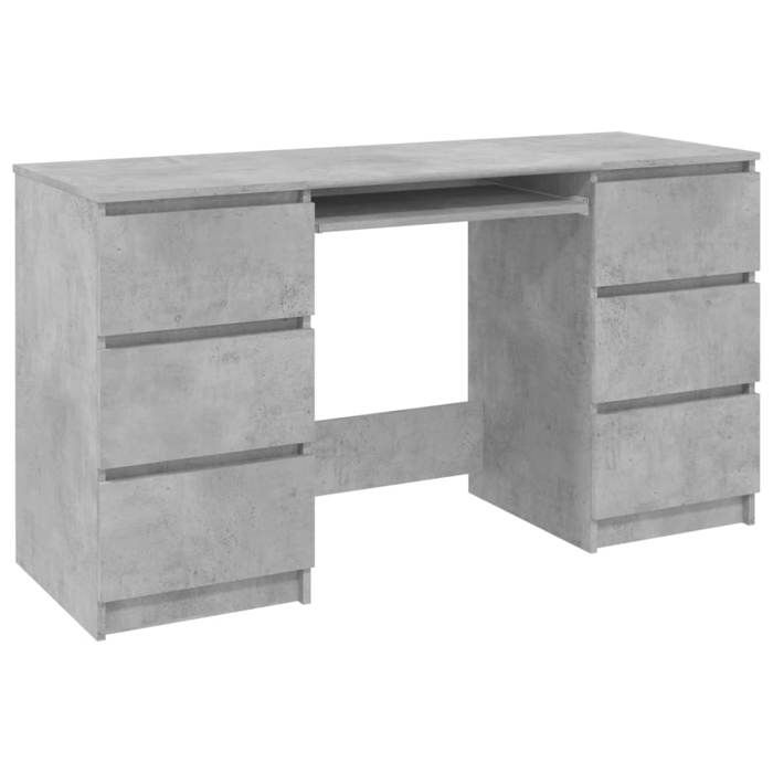 Bureau - CLOUD - Gris béton - 140x50x77 cm - bois dingénierie LL01555