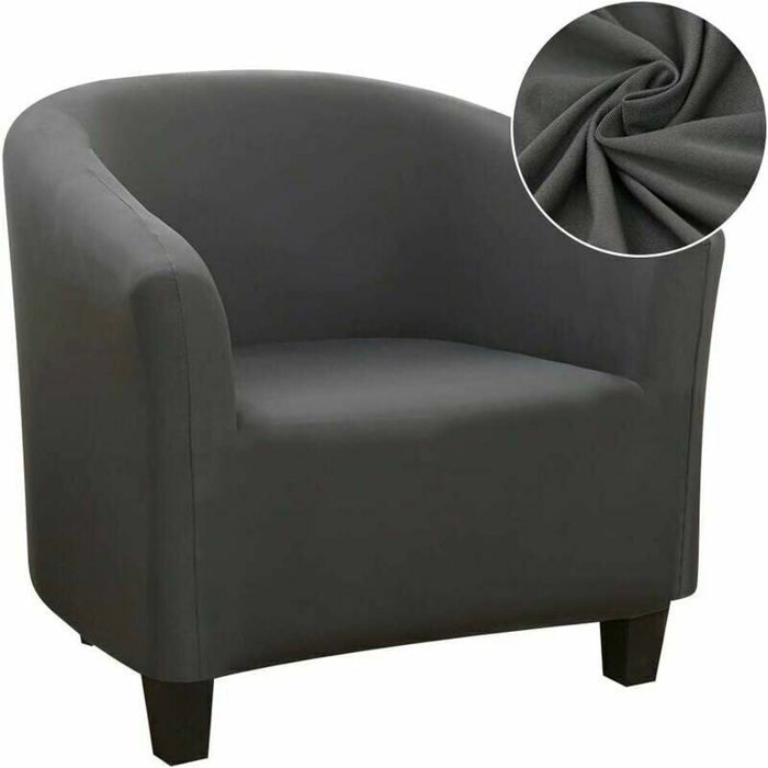 Housse de Fauteuil Cabriolet - LARGEIGHT - Extensible - Gris - Facile à Installer - Design Contemporain