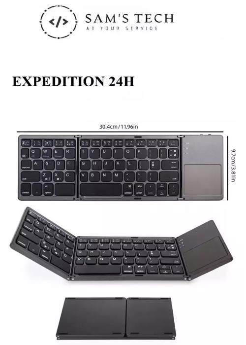 Clavier Bluetooth Pliable Mini Portable pour iOS Android Windows