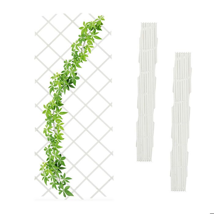 Relaxdays Lot De 3 Tuteurs à Tomates Extensibles 180 Cm - Blanc Pour Plantes Grimpantes Jardin