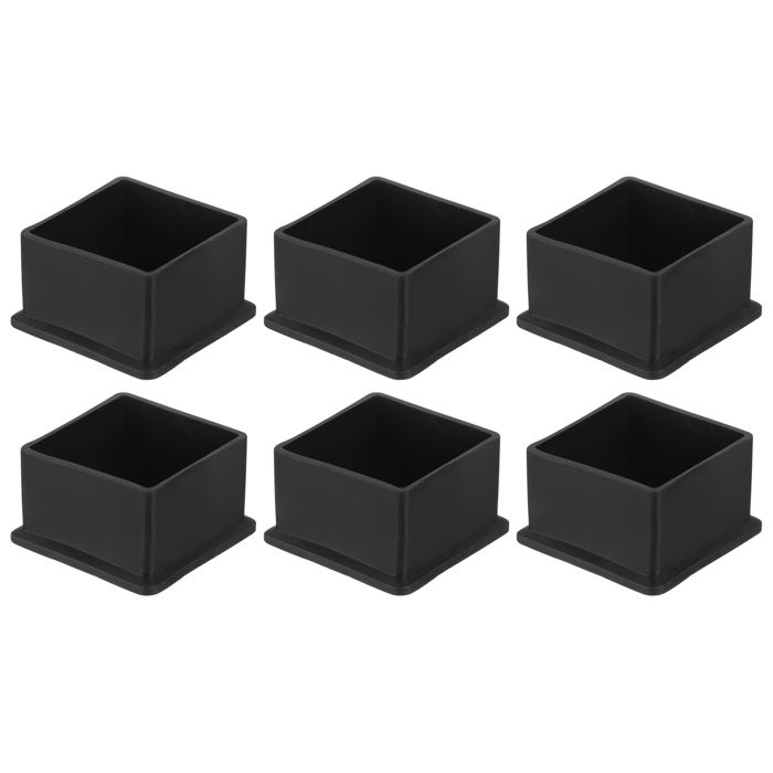Lot De 2 Embouts Bouchons Ailette PVC Pour Tube 50x50mm – Obturateurs Patins, Noir