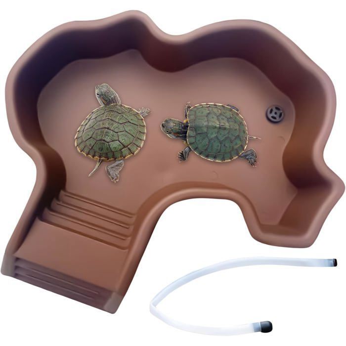 Meilleurs prix pour Réservoir pour tortues - MARQUE - Modèle - Polypropylène - 35 5x32x7 cm - Marron Marron Multicolore BASSIN POUR ANIMAL