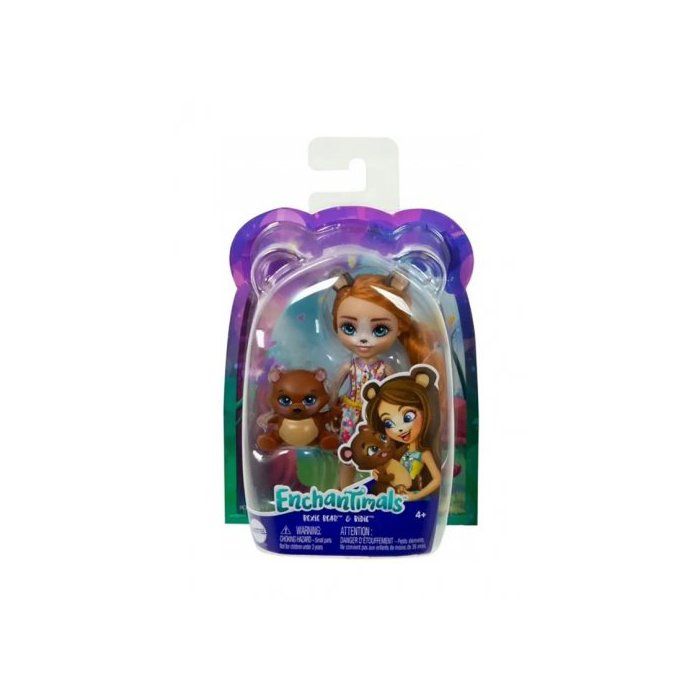 Enchantimals Famille - Coffret Petite Soeur Bexie ours et Bidie - Mini poupee 10 cm et Figurine Animal - Set Jouet Fille et Carte Enchantimals Famille - Coffret Petite Soeur Bexie ours et Bidie - Mini poupee 10 cm et Figurine Animal - Set Jouet Fille et Carte