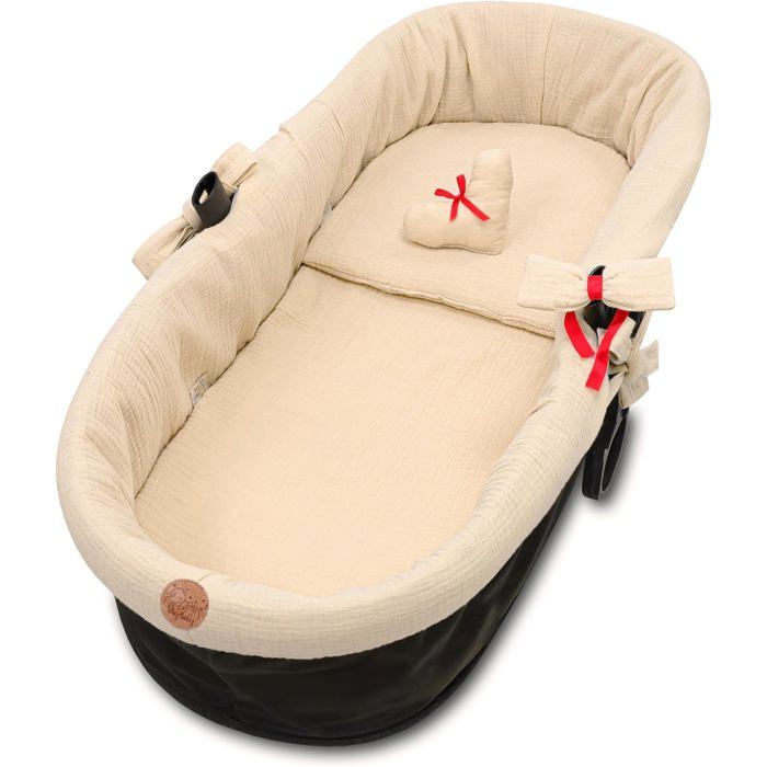 Coussin de siège Coussin de siège Mousseline Beige Clair - Confort et élégance pour poussette