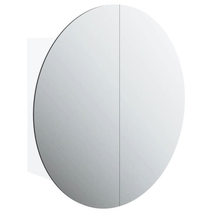 SALE 2026Armoire de salle de bain miroir rond et LED - WINWIN - Armoire Suspendue/Meuble WC -Blanc 47x47x175cm 14.04 Kg 4618790