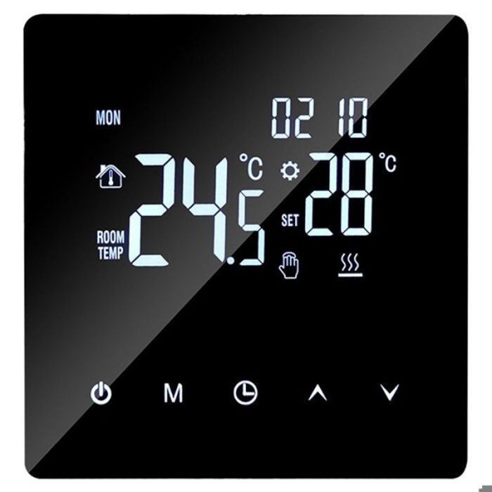 Thermostat Sans Fil Tuya WiFi Écran Tactile Régulateur de Température Numérique Programmable pour Chauffage au Sol.