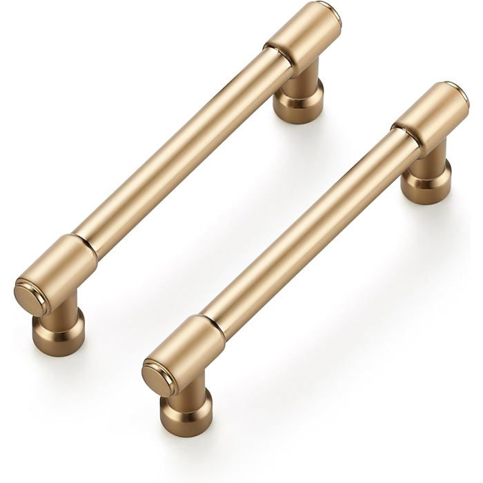 Poignées De Meuble Cuisine En Alliage De Zinc Entraxe 96 Mm Modèle 109 Mm Champagne Bronze Lot De 10 Vis Incluses