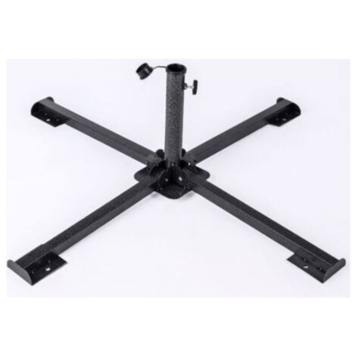 Pied Pliable pour Parasol de Terrasse Extérieur Ø84X35 cm Acier pour Mât de 38 à 50 mm Support Parasol de Jardin Pied de Para