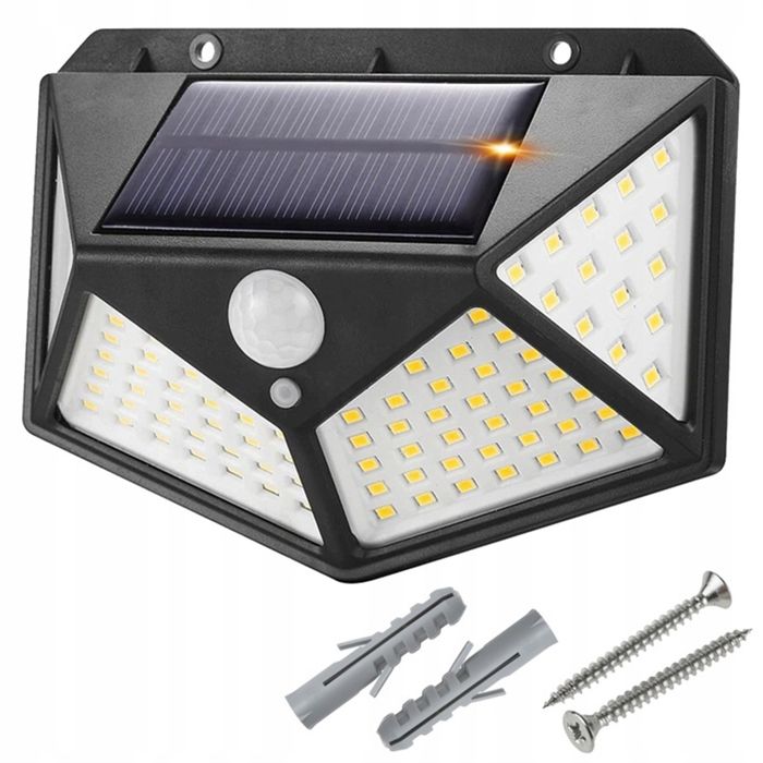 Applique murale solaire LED avec détecteur de mouvement 100 LED