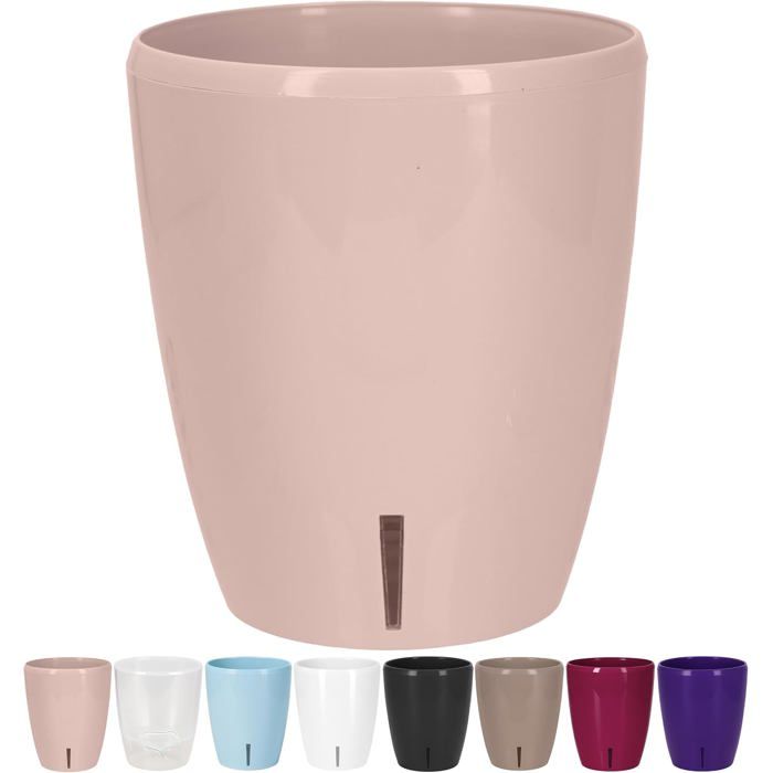 Pot à orchidée 15 cm 2 L - système darrosage automatique avec indicateur de niveau deau finition lavande