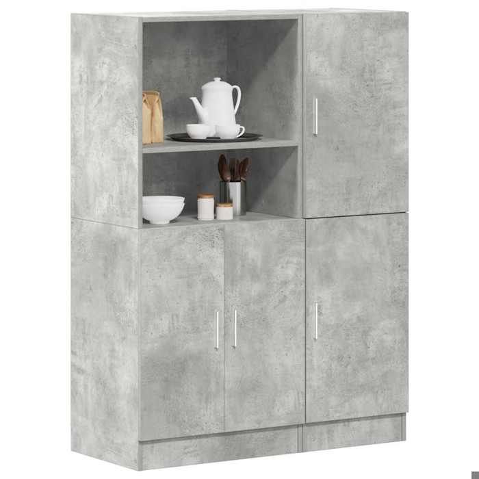 Maison Exclusive - Ensemble darmoires de cuisine 2 pcs gris béton bois ingénierie