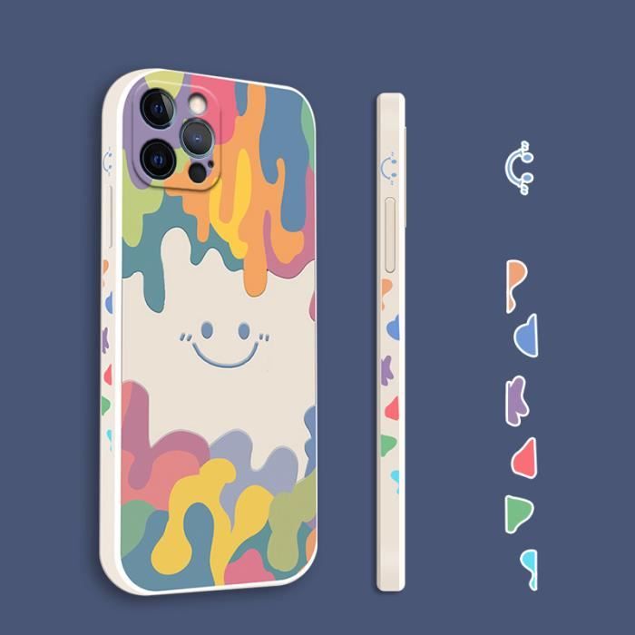 Coque Silicone Fleurs Pour IPhone 12 à 17 Pro Max – TPU Souple Protection – Design Slim Luxe