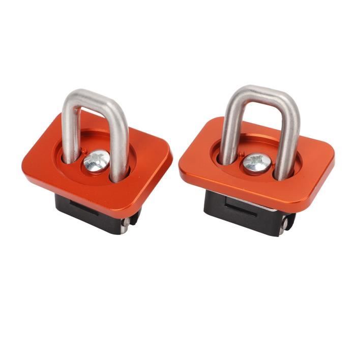 Lot De 6 Anneaux D En Acier Pour Arrimage Camion - Capacité 2400 Lbs, Noir, Dimensions 2,56" X 1,65"