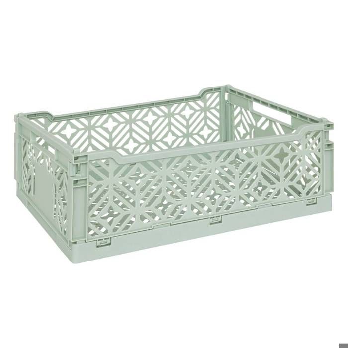 Cagette pliante Arry vert clair 40x30x15cm - Atmosphera Créateur dintérieur Cagette pliante Arry vert clair 40x30x15cm - Atmosphera Créateur dintérieur