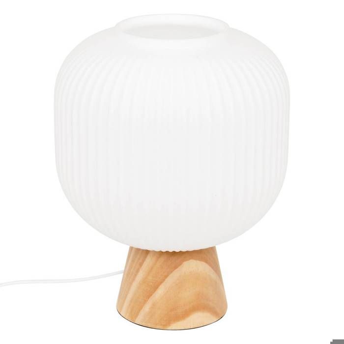 Lampe à poser Travis blanc H25cm - Atmosphera Créateur dintérieur Lampe à poser Travis blanc H25cm - Atmosphera Créateur dintérieur