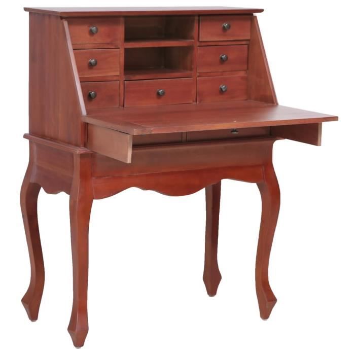 Fihero Bureau Secretaire Marron 78x42x103 Cm Bois D Acajou Massif Achat Vente Bureau Fihero Bureau Secretaire Soldes Sur Cdiscount Des Le 20 Janvier Cdiscount