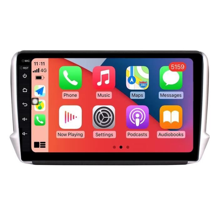 RoverOne® Autoradio GPS Bluetooth pour Peugeot 2008 208 2012 - 2018 Radio FM Android Stéréo Navigation WiFi Écran Tactile