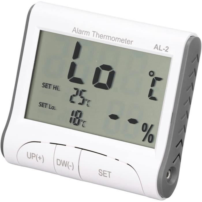 Thermomètre Hygromètre Avec Sonde - Pour Incubateur à œufs Ou Terrarium - Alarme Min/max - Écran LCD - Câble 1,5 M