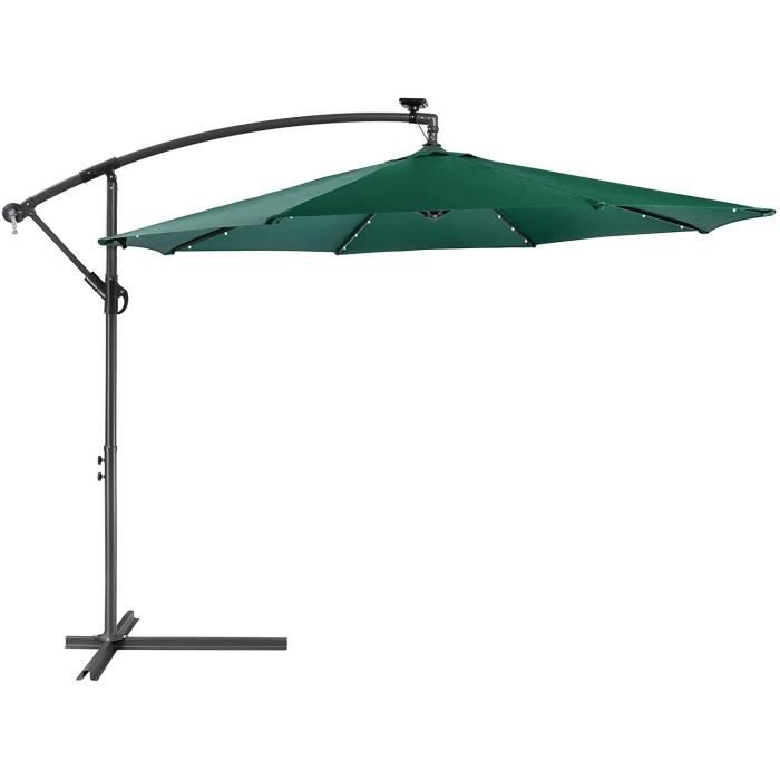 HOMSHADE Parasol solaire de 2,3 m avec lumières LED solaires, protection UV UPF50 , inclinaison avec bouton et manivelle, idéal pour piscine et jardin (bleu, 2,3 m HOMSHADE Parasol solaire de 2,3 m avec lumières LED solaires, protection UV UPF50 , inclinaison avec bouton et manivelle, idéal pour piscine et jardin (bleu, 2,3 m